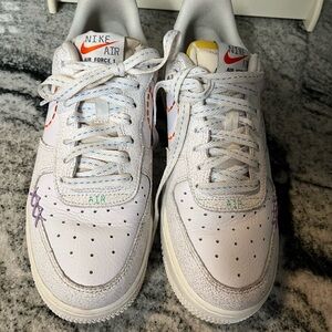 Nike Womens Air Force 1 Low 07 SE White Casual Shoes Sneakers Size 8.5
